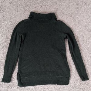 Susina Dark Green Cashmere Turtleneck‎ Sweater Small Old Money Academia
